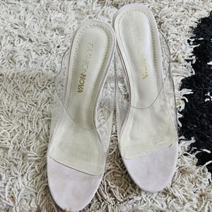 Fashion Nova clear wedges